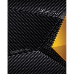 HATBER / Notebook А5, 48 sh., Soporte, jaula, barniz selectivo, "CarbonStylee" / 10 uds.