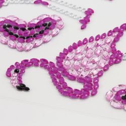 Stickers of rhinestone FLAMINGO decorative elements 8, 9,5x15,5 cm, TREASURE ISLAND