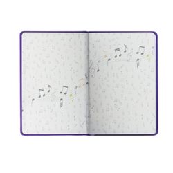 BRAUBERG / Diário para uma escola de música 48 sh., Capa dura de couro sintético, folha de estampagem, roxo / 10 unid.