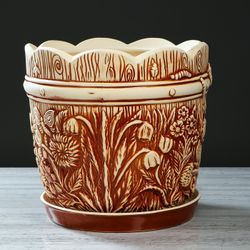 Керамика ручной работы / Flower pot "Polyana" 14.5 l