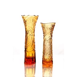 Гусевской Хрустальный завод / Crystal vase for flowers "May" small amber