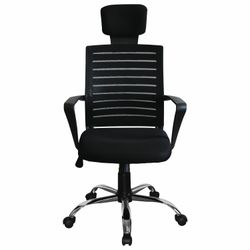 Armchair BRABIX "Victory MG-016", headrest, chrome, black