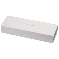 Gift ball pen Pierre Cardin "Easy", the body is gray-blue, brass, chrome, blue