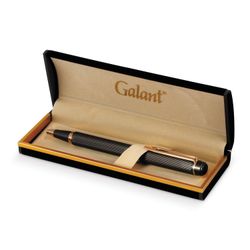 Pen gift ball GALANT "Dark Chrome", body Matt chrome, Golden parts, burner Assembly 0.7 mm, blue