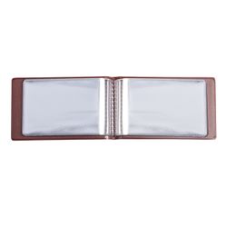 DPS / Single row business card holder for 28 business, discount or credit cards, brown