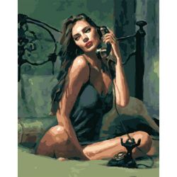 Опт-картина / 数字绘画 40x50 重要对话