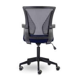 Armchair BRABIX "Wings MG-309", plastic black, mesh, black / blue