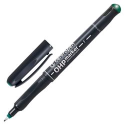 Pennarello indelebile per qualsiasi superficie liscia CENTROPEN OHP, VERDE, triangolare, 0,6 mm