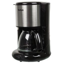 Coffee maker drip TEFAL CM361838, 1000 w, volume 1.25 liters, plastic, silver/black