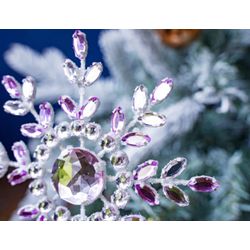 Kurts Adler / Christmas tree decoration "Snowflake. Pink dream", 15 cm