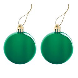 ЗОЛОТАЯ СКАЗКА / Boules de Noël SET 6 pcs., Plastique, 6 cm, VERT (brillant, mat, pailleté)