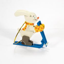 Toy Christmas tree "Bunny on skis" 370-1