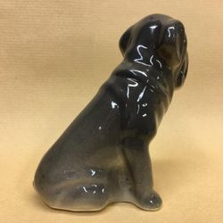 Figurine porcelain "Mastiff grey"