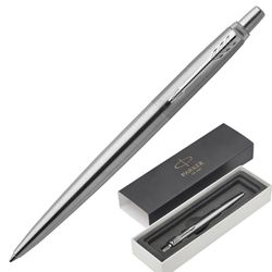 Ballpoint pen PARKER "Jotter Core Stainless Steel CT", building silver, chrome, blue