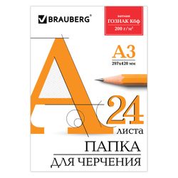 BIG FORMAT (297x420 mm) A3, 24 sheets, 200 g/m2, no frame, VATman GONAKNAK KBF, BRAUBERG