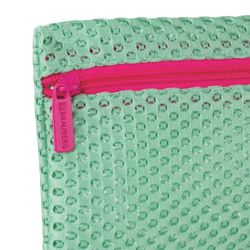 Pencil case-cosmetic bag BRAUBERG, mesh, "Neon", aquamarine, 23х14 cm