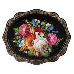Жостово / Articulated Zhostovo tray 38x30 cm