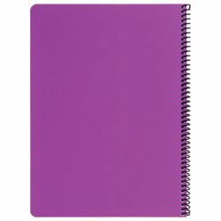 BRAUBERG / Notebook A4, 80 sheets, "Metropolis", plastic spiral, cage, plastic cover, PURPLE / 6 pcs.