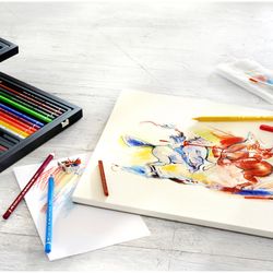 Art set the FABER-CASTELL "Art & Graphic Compendium", 54 subject, wooden box