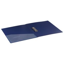 Carpeta con clip lateral metálico y bolsillo interior BRAUBERG "Contract", azul, hasta 100 hojas, 0,7 mm