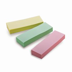 Bookmark adhesive BRAUBERG PASTEL, paper, 76х25 mm, 3 colors x 100 sheets assorted Euro slot