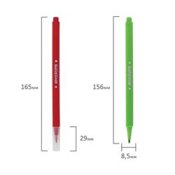 INLANDIA markers 12 colors, ZOO, triangular, washable, ventilated cap
