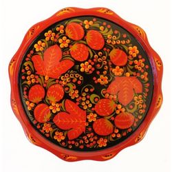 Хохлома Оптом / Plate "Fruit"