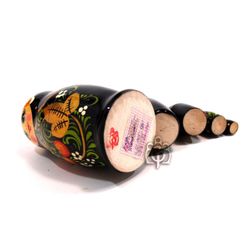 Семеновская роспись / Russian girl - booklet matryoshka, 5 dolls - Zhostovo large size