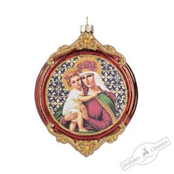 Holiday Classics / Albero di Natale giocattolo "Medaglione. Madonna col Bambino", 6 pz