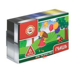 KOH-I-NOOR / Gouache 6 colors of 25 ml, without brush, cardboard box