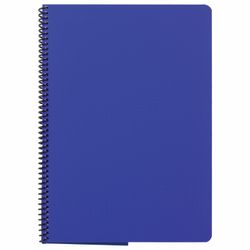 BRAUBERG / Notebook A4, 80 yaprak, "Metropolis", plastik spiral, kafes, plastik kapak, MAVİ / 6 adet.