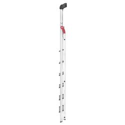 Stepladder L80 ComfortLine 7, step width 13cm, aluminum, with tool tray, Hailo