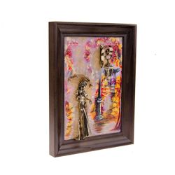 Золотая антилопа / Painting "Girl with an umbrella. Autumn"