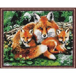 Опт-картина / Diamond mosaic 40x50, round rhinestones Caring mother