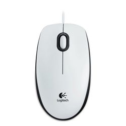 LOGITECH / Wired mouse B100, USB, 2 buttons + 1 wheel-button, optical, white