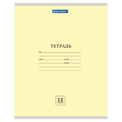 BRAUBERG / Notebook 12 y. "ECO", line, cover thick coated paper, ASSORTED / 20 pcs.