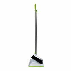 ЛЮБАША / Garbage scoop with a broom, steel handle 80 cm, plastic, rubber edge