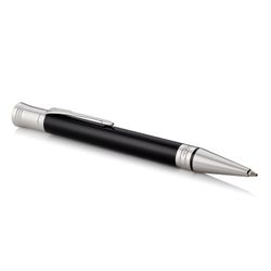 Caneta esferográfica PARKER "Duofold Classic Black CT", corpo preto, peças em paládio, preto