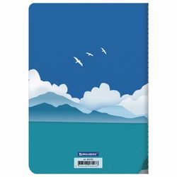 BRAUBERG / Тетрадь 40 л. в клетку обложка SoftTouch, бежевая бумага 70 г/м2, сшивка, А5 (147х210 мм), РЕКА / 10 шт.