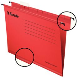 Hanging folder A4 (345х240 mm), 300 sheets, SET of 25 PCs, red cardboard ESSELTE "Classic"