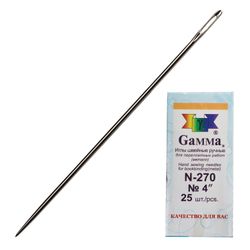 Needles for sewing documents (gypsy needle), set of 25 pcs., Size 10 cm, paper package