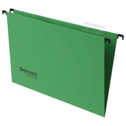 Hanging folder A4/Foolscap (406х245 mm), up to 80 sheets, SET of 10 PCs, green, cardboard, BRAUBERG (Italy)