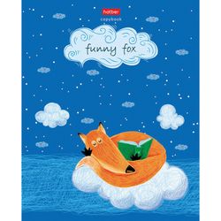 HATBER / Notebook А5 48 p. bracket, cage, matte lamination, "Funny fox" / 10 pcs.