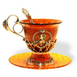 Amber Palace / Tea cup "Peter I", bronze