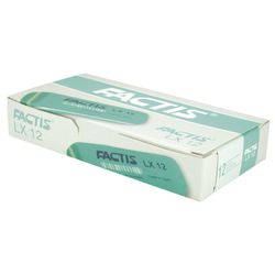 The FACTIS eraser, large, 12 LX (Spain), 74х24х13 mm, green, rectangular, beveled edges, PVC