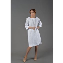 Снежинка / Snowflake / Women's straight silhouette dress with raglan sleeves