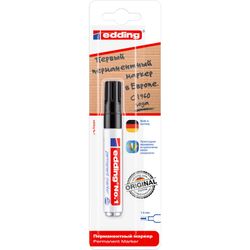 EDDING / Marcador edding / permanente, recarregável, ponta chanfrada, 1-5 mm, blister preto