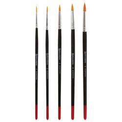BRAUBERG brushes, set of 5 PCs (synthetic round № 1, 2, 3, 4, 5), blister