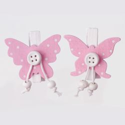Pinzas decorativas "Mariposas", 6 piezas, 3,5 cm, surtidas, ISLA DE LOS TESOROS