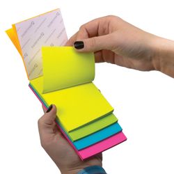BRAUBERG / Self-adhesive blocks (stickers) NEON, 75x75, 75x88, 75x100, 75x113, 75x125 mm, 5 colors x 30 sheets